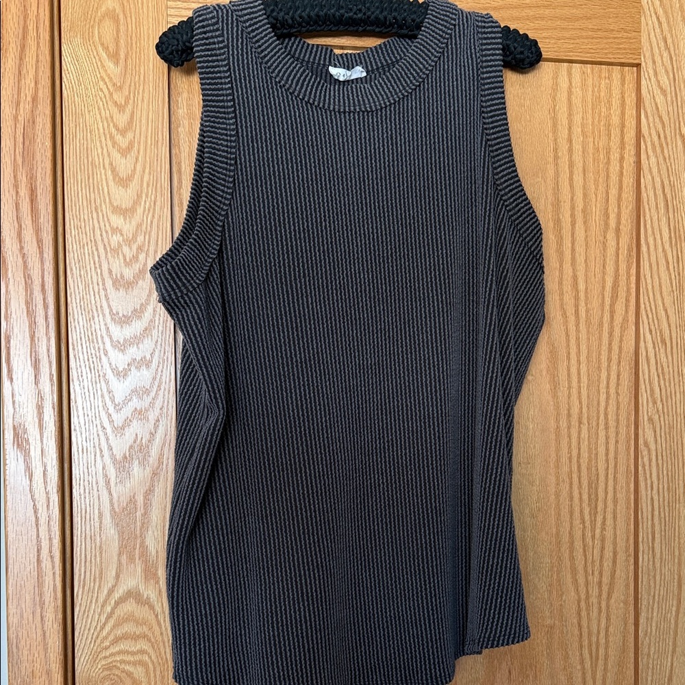 Maurice’s Black Ribbed Sleeveless Top